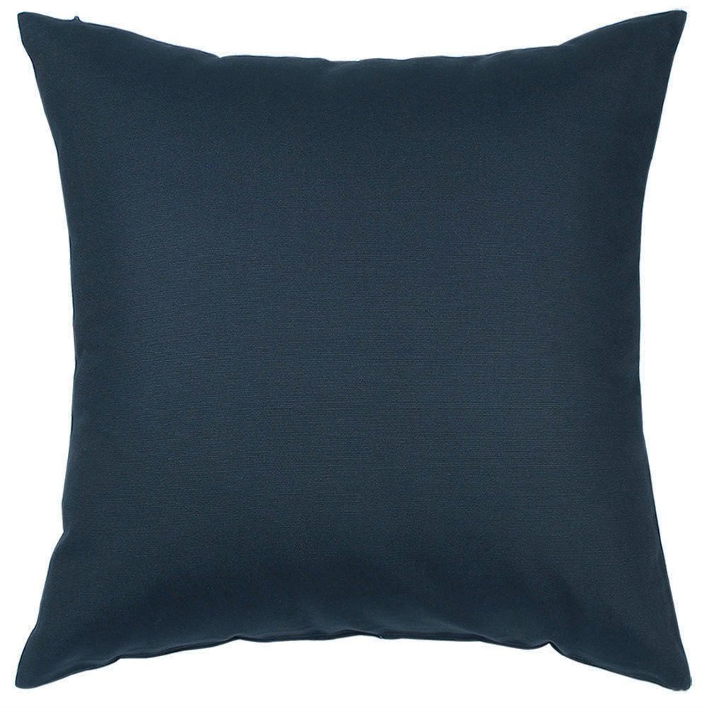 TangDepot Luxury Faux Silkhrow Pillow Cover 12x18 Blue Black