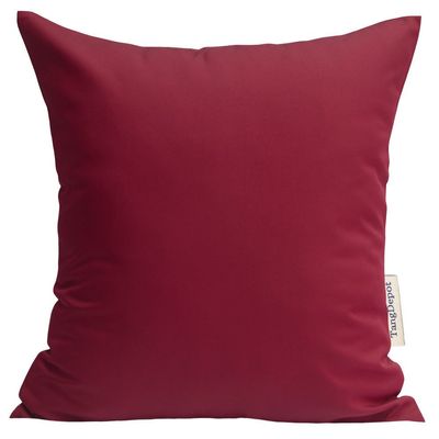 TangDepot Luxury Faux Silkhrow Pillow Cover 16x16 Deep Red