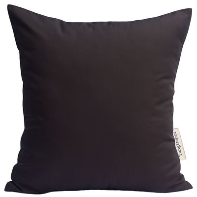 TangDepot Luxury Faux Silkhrow Pillow Cover 16x16 Deep Coffee