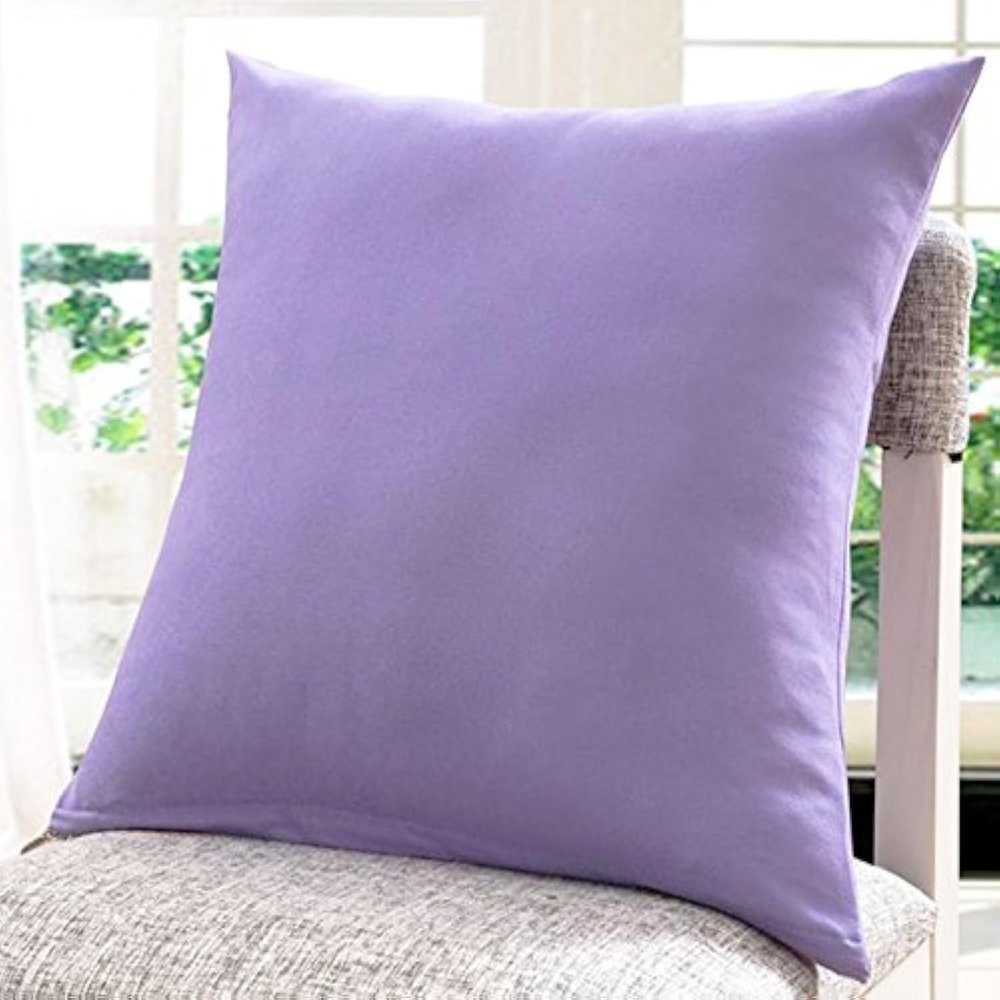 TangDepot Luxury Faux Silkhrow Pillow Cover 20x20 Violet