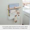 Yamazaki Home Tosca Magnetic Recipe Book Rack - Magnet Holder, Kitchen Storage Organizer - Steel + Wood view 3