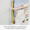 Yamazaki Home Tosca Magnetic Recipe Book Rack - Magnet Holder, Kitchen Storage Organizer - Steel + Wood view 4