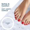 SlipX Solutions Square Natural Rubber Shower Stall Mat, 21 x 21, Non Slip Safety, Built-in Product Protection, 140 Power Grip Suction Cups, Center Drain Hole, White view 3