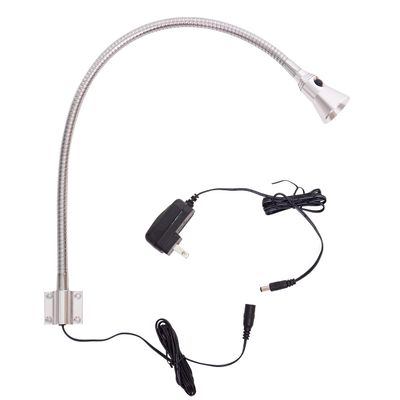 Hersi 3w Bed Side Gooseneck Reading LED Light Wall Mounted Chrome Finish 3000K Warm White 110v Plug