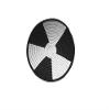 African Basket / Rwanda Woven Basket / Sisal & Sweetgrass Black & White 12" x 2.5" view 1