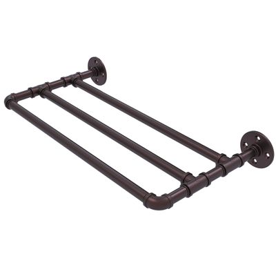 Allied Brass P-230-24-TS Pipeline Collection 24 Inch Wall Mounted Towel Shelf, 24", Antique Bronze