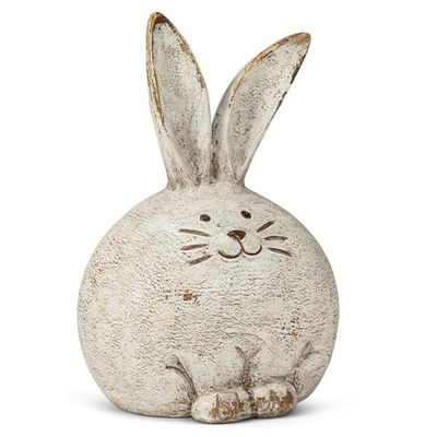 Abbott Collection Round Ball Sitting Figurine, Rabbit (6.25" Tall)
