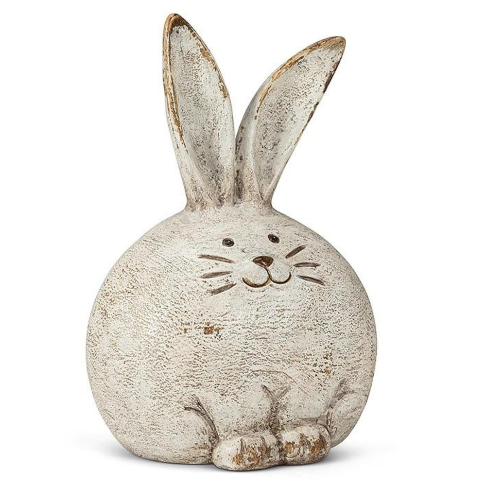 Abbott Collection Round Ball Sitting Figurine, Rabbit (6.25" Tall)