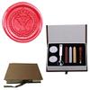 MDLG Vintage Alphabet Letter Y Crown Wreath Initial Embossment Wedding Invitations Gift Cards Wax Seal Stamp Stationary Sealing Wax Stamp Wood Handel Gift Box Candles Wax Sticks Melting Spoon Kit Set view 1
