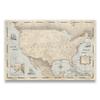 Conquest Maps United States Map Poster Cities, States, & Countries - Travel map Poster & Stylish Educational USA map. Matte Poster Paper, Rustic Vintage Graphics. (36 x 24 Inches) view 1