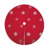 Xia Home Fashions XD17141 Glisten Snowflake Embroidered Christmas Tree Skirt, 56-Inch Round, Red view 1