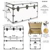 C&N Footlockers - XL Graduate Storage Trunk w/Cable Lock - Made in the USA - STEEL Footlocker for College Dorm Room & Summer Camp - 32 x 18 x 18.5 Inches (Teal) view 2