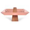Ansel | Walnut & Copper - Pedestal Tray, Centerpiece, Pedestal Bowl (Tray with Insert) view 2