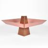Ansel | Walnut & Copper - Pedestal Tray, Centerpiece, Pedestal Bowl (Tray with Insert) view 3