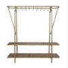 Creative Co-Op Rack with 18 Hooks & 2 Shelves view 1