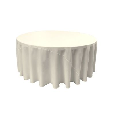 AddandShip by ADD&Ship Round Polyester Tablecloth 120 inches (Ivory)