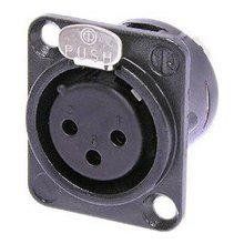 Neutrik NC3FD-L-Bag-1 3 pole female receptacle, solder cups, black