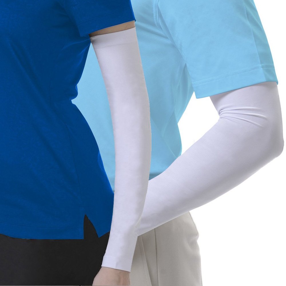 Monterey Club Perfomance Dry Swing Ice Silky Armsleeves #AR03 (White, Small)