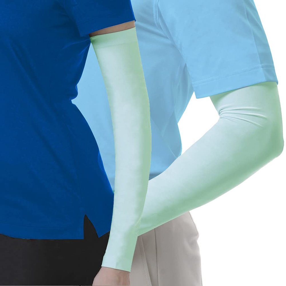 Monterey Club Perfomance Dry Swing Ice Silky Armsleeves #AR03 (Lettuce, Large)