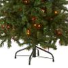 National Tree Company 4.5 ft Pre-Lit North Valley Spruce Artificial Christmas Tree, 200 Multicolor Lights, 398 Tips, Includes Stand, Green view 3