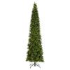 National Tree Company 12 ft Pre-Lit Downswept Douglas Fir Slim Artificial Christmas Tree, 850 LED Lights, 2,165 Tips, Foot Switch, 10 Light Functions, Includes Stand, Green view 1