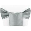 CVL 10 Pk, Taffeta Chair Sash/Tie Approx. 7" W x 108" L Material: Taffeta - Silver/Gray view 1