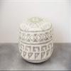 Creative Co-Op Boho Round Wool Blend Kilim Pouf with Geometric Design, Multicolor view 2