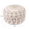 Creative Co-Op Boho Round Wool Blend Kilim Pouf with Geometric Design, Multicolor view 3