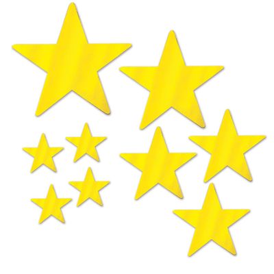 Beistle Gold Foil Star Cutouts