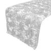 lovemyfabric Satin Rosette/Raised Roses/Floral Ribbon Table Runner for Wedding/Bridal Shower, Birthdays and Very Special Events (14" X96, White) view 1