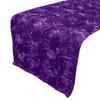 lovemyfabric Satin Rosette/Raised Roses/Floral Ribbon Table Runner for Wedding/Bridal Shower, Birthdays and Very Special Events (14" X96, Purple) view 1