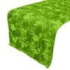 lovemyfabric Satin Rosette/Raised Roses/Floral Ribbon Table Runner for Wedding/Bridal Shower, Birthdays and Very Special Events (14" X96, Lime Green) view 1