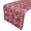 lovemyfabric Satin Rosette/Raised Roses/Floral Ribbon Table Runner for Wedding/Bridal Shower, Birthdays and Very Special Events (14"X108", Dusty Rose) view 1