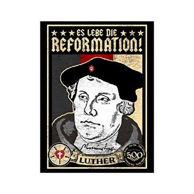 Cross & Crest 500th Anniversary Reformation Martin Luther Poster - ES Lebe Die Reformation (18x24)