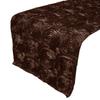 lovemyfabric Satin Rosette/Raised Roses/Floral Ribbon Table Runner for Wedding/Bridal Shower, Birthdays and Very Special Events (14"X108", Brown) view 1