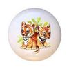 The Tiger from The Baby Animals Collection - DECORATIVE Glossy CERAMIC Cupboard Cabinet PULLS Dresser Drawer KNOBS view 1