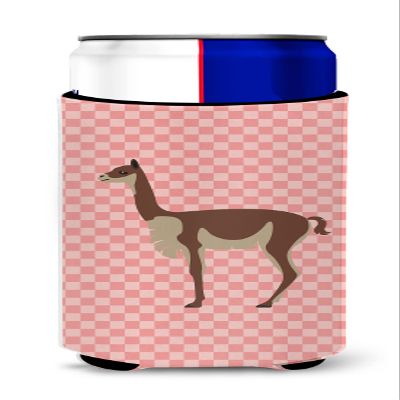 Caroline's Treasures BB7917MUK Vicugna or Vicuna Pink Check Michelob Ultra Hugger for slim cans, Slim Can, Multicolor