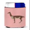 Caroline's Treasures BB7917MUK Vicugna or Vicuna Pink Check Michelob Ultra Hugger for slim cans, Slim Can, Multicolor view 1