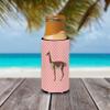 Caroline's Treasures BB7917MUK Vicugna or Vicuna Pink Check Michelob Ultra Hugger for slim cans, Slim Can, Multicolor view 3