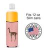 Caroline's Treasures BB7917MUK Vicugna or Vicuna Pink Check Michelob Ultra Hugger for slim cans, Slim Can, Multicolor view 4