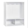 ClosetMaid KidSpace Wood Storage Locker, 2 Cubby Cube Compartments, Open Storage, 3 Hooks, for Coats, Backpacks, Jackets, White Finish view 1