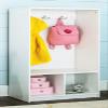 ClosetMaid KidSpace Wood Storage Locker, 2 Cubby Cube Compartments, Open Storage, 3 Hooks, for Coats, Backpacks, Jackets, White Finish view 2