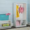 ClosetMaid KidSpace Wood Storage Locker, 2 Cubby Cube Compartments, Open Storage, 3 Hooks, for Coats, Backpacks, Jackets, White Finish view 3