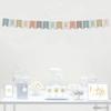 Andaz Press Signature Rustic Pastels Party Collection, Hanging Pennant Banner, Congratulations!, Approx. 6-Feet, 1-Set, Burlap Kraft Nature Theme Decorations view 2
