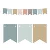 Andaz Press Signature Rustic Pastels Party Collection, Hanging Pennant Banner, Blank Pennants, Approx. 6-Feet, 1-Set, Burlap Kraft Nature Theme Decorations view 1