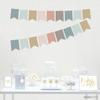 Andaz Press Signature Rustic Pastels Party Collection, Hanging Pennant Banner, Blank Pennants, Approx. 6-Feet, 1-Set, Burlap Kraft Nature Theme Decorations view 2