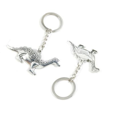 10 Pieces Keychain Keyring Door Car Key Chain Ring Tag Charms Supply S3BD5U Dinosaur