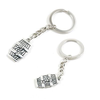 100 Pieces Keychain Keyring Door Car Key Chain Ring Tag Charms Supply E0PQ1R Barrel Cask