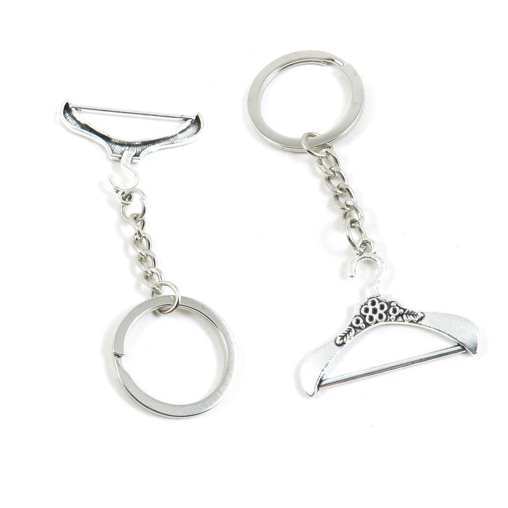 100 Pieces Keychain Keyring Door Car Key Chain Ring Tag Charms Supply V6UN9H Suit Hanger