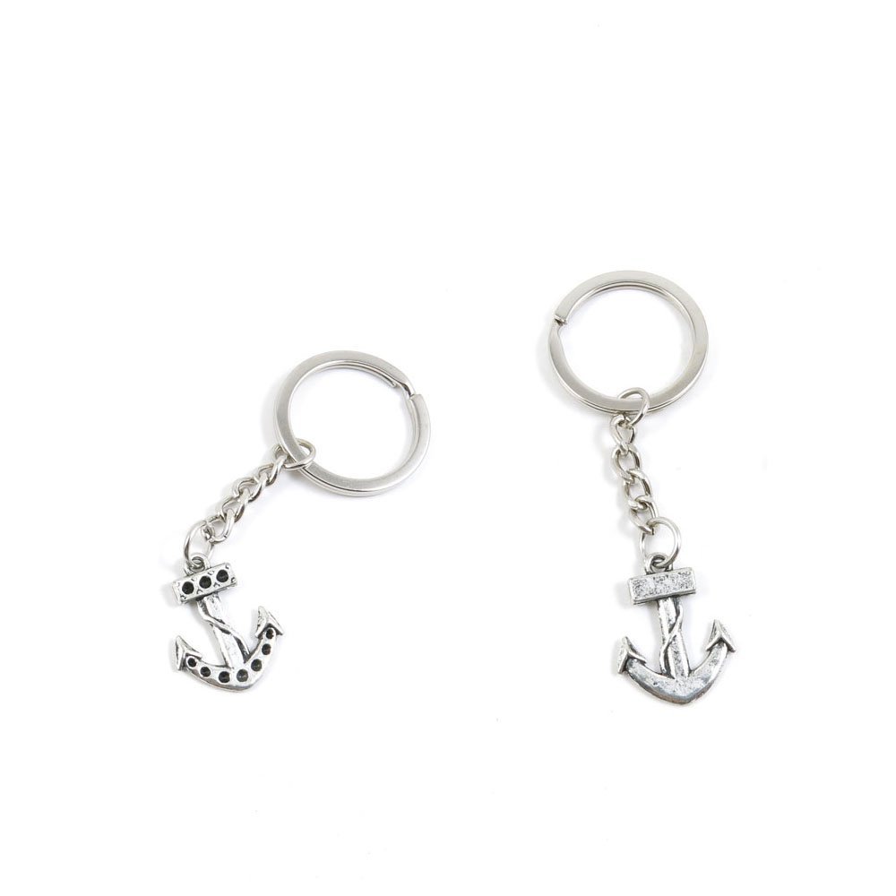 2 Pieces Keychain Keyring Door Car Key Chain Ring Tag Charms Supply X2DQ0M Boat Anchor